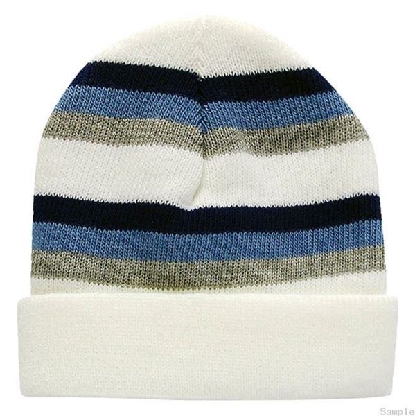 Picture of Infant Boys Winter Hat "White/Stripe"
