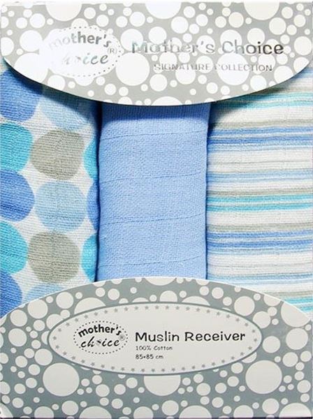 Picture of 3 Pack Muslin Wraps - Blue
