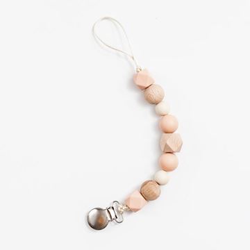 Picture of Pacifier Clip - Nude and Peach