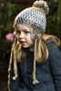 Picture of Beanie with Tie - Blue & Tan