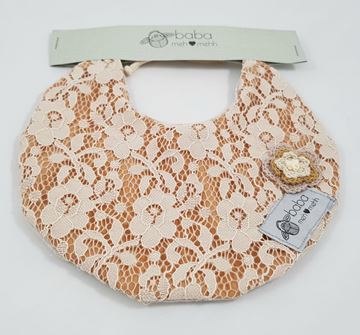 Picture of Vintage Bib -  Fully laced with flower detail