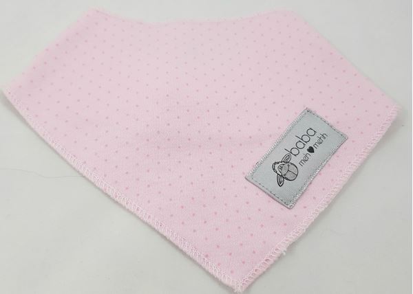 Picture of Bandana Bibs - Pink with dots