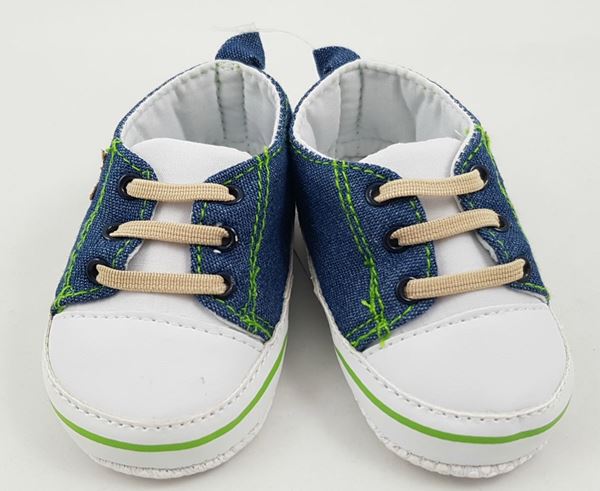 Picture of Boy's Denim Lace Up 'Star' - With White