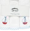 Picture of 3 Pack Embroided Facecloth Set - White With Blue