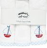 Picture of 3 Pack Embroided Facecloth Set - White With Blue