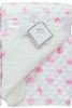 Picture of Infants Sherpa Dot Blanket With Fur - Pink