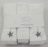 Picture of 3 Pack Embroided Facecloth Set 3 Stars - White