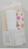 Picture of Infants Soft Facecloths With Prints 6 Set - Pink Flowers