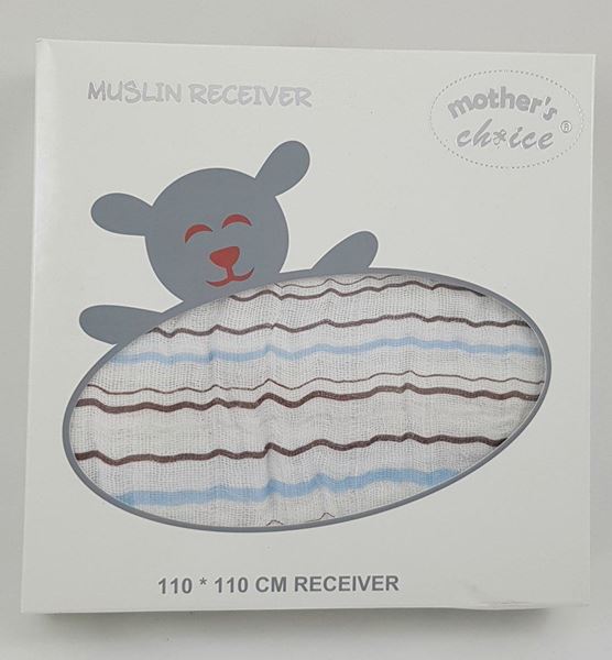 Picture of Pre Washed Muslin Receivers 100% Cotton - Blue